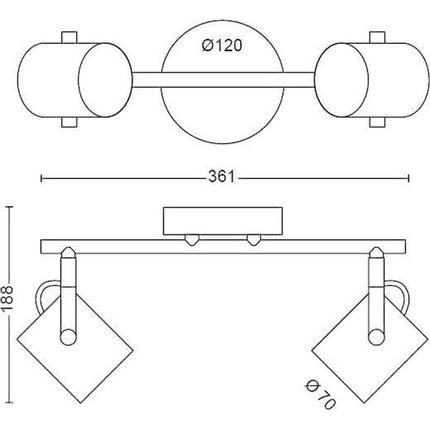 Philips Byre Deckenleuchte  LED  2x 4,3 Watt | Silber incl Leuchtmittel und Befestigung neu OVP