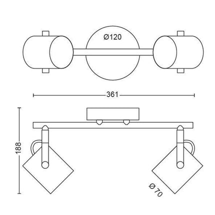 Philips Byre Deckenleuchte  LED  2x 4,3 Watt | Silber incl Leuchtmittel und Befestigung neu OVP