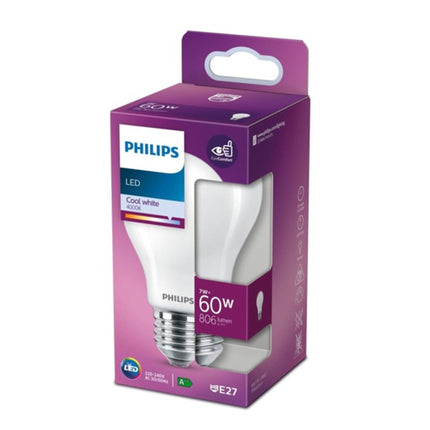 Philips LED-Lampe entspricht 60 W E27 Kaltweiß, nicht dimmbar  3 stk.