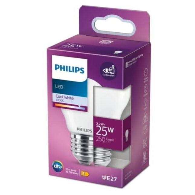 Philips E27 2.2W P45 Non Dim LED Birne Matt Kaltes Weiß