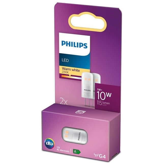 Philips Lighting LED EEK F G4 1 W = 10 W Warmweiß 2 Stück