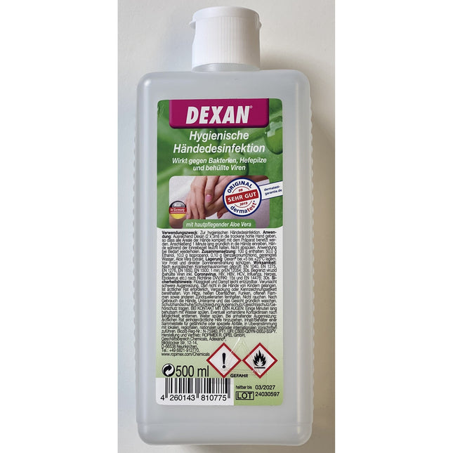 DEXAN® Hygienische Händedesinfektion 20  x  500 ML mit Aloe Vera