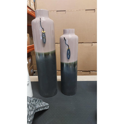 Tiziano Krono Vase Majesty grau/rose in 2 Größen