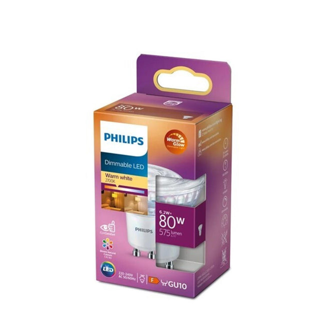 Philips Spot 80W PAR16 GU10, 6,2 W, 80 W, GU10, 575 lm, 25000 h, Kaltweiße