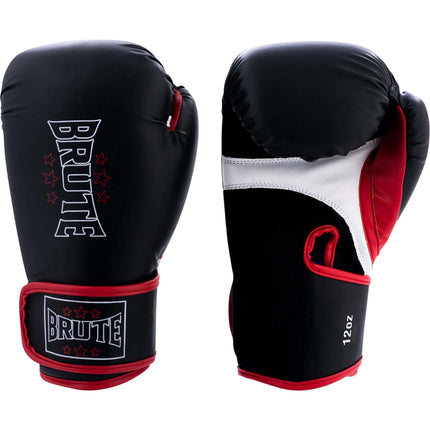 BRUTE Active Fitness Sparring Boxhandschuhe aus PU/Mesh mit 4-lagiger Schaumstoff- und Latexpolsterung und Injektionstechnologie - erhältlich in 10/12/14 oz