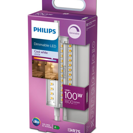 Philips LED-Lampe Spot 14W/840 (100W) 118 mm Dimmable R7s