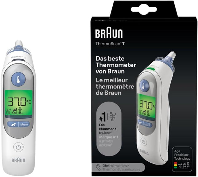 Braun ThermoScan 7 Ohrthermometer IRT6520 Weiss
