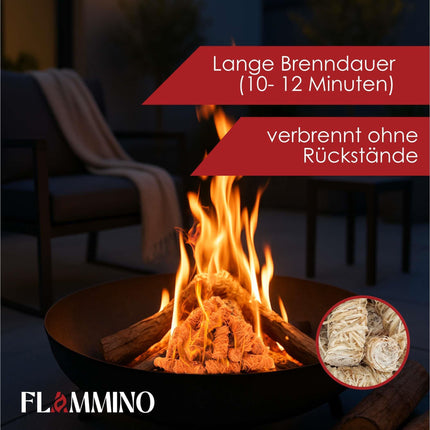 Flammino Holzwolle Anzündwolle paperbag für Kamin, Grill & BBQ made in EU