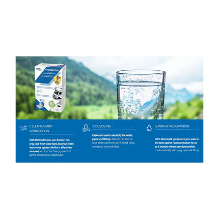WM aquatec Hygiene-Trio für Tanks bis 160 Liter inkl. Silvertex